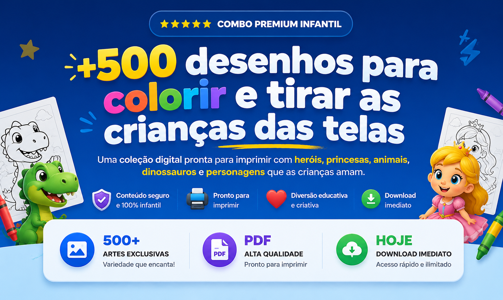 500 desenhos para colorir